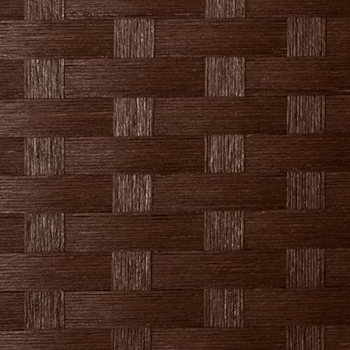 Red Lantern 2 ft. Short Woven Fiber Folding Screen - 4 Panel - Dark Mocha - color: Mocha, size: 4 Panel