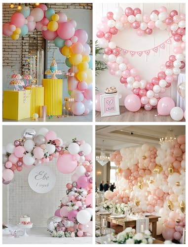 NiHome 20-Pack Balloon Arch Clips, Heavy-Duty Spring Clamps with Superior Grip, Transparent Reusable Clips for Secure Balloon Garland, Suitable for Backdrop, Wedding & Party