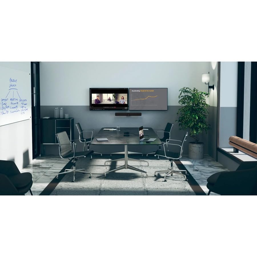 Jabra PanaCast 50 – Intelligent 180° Panoramic-4K Meeting Room Video Camera – Inclusive Video Conferencing Camera with Full Coverage, Easy to Set-Up Wide Angle Webcam with Microphones - Black