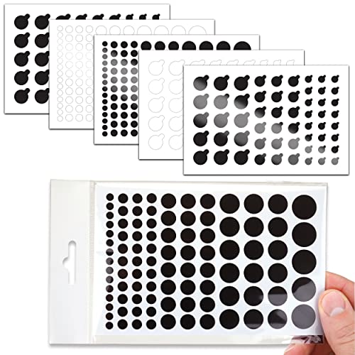 BLOCKED Original Vinyl Webcam Cover Stickers | 456 Restickable & Stackable Privacy Covers | for All Camera-endable Devices | Multi Finishes, Colors, & Sizes | 6-Pack Variety - color: 6-pack Variety