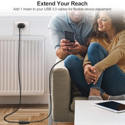 Vanjua 2 Pack USB Extension Cable-3.3FT, USB 3.0 Extension Cable, Male to Female Cord High Data Transfer Compatible with Webcam,USBKeyboard,Flash Drive,Hard Drive,Printer,Camera and More