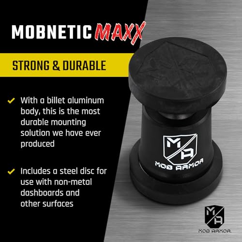 Mob Armor MobNetic Maxx MS - MagSafe Compatible Car Phone Mount w/ 90º Tilt, 360º Rotation & Durable Aluminum Build, Magnetic Holder for iPhone & Android Devices, USA Assembled - Bronze - color: Bronze