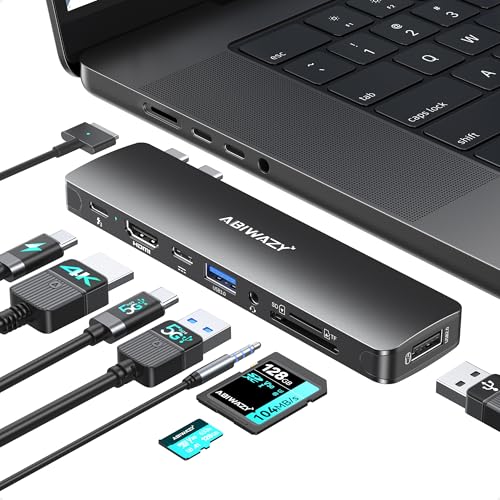 USB C Adapter HDMI USB Multiport Hub,8 in 2 Accessories with HDMI,Thunderbolt 3,USB C and 3 USB A 3.0 Data Ports SD TF Card Reader, Audio(Black) - color: Black