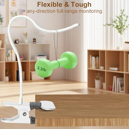 15.7in Flexible Baby Monitor Mount Compatible with Nanit Pro Smart Baby Monitor & Flex Stand, Also for Cameras with 1/4 Screw Mount 360° Adjustable Long Gooseneck Arm for Crib, Dresser, Shelf - size: 15.7 inch