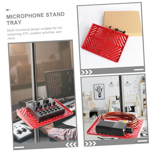 HOMSFOU Live Broadcast Sound Card Holder Sturdy Abs Metal Clamp Mic Boom for Recording