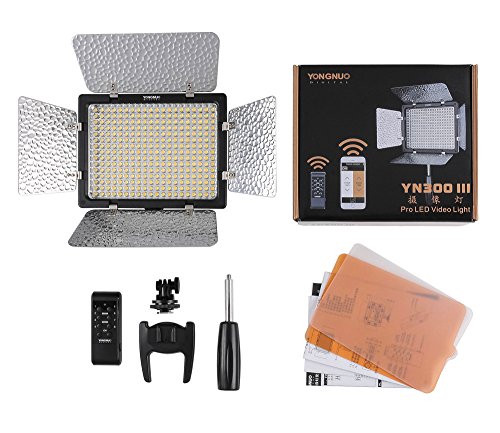 YONGNUO YN300 III YN-300 III LED Video Light with 5600k | Panel Camera Lights Support Adjustable brightness for Canon Nikon Pentax Olympus Samsung