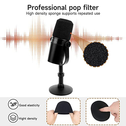 For Shure MV7 Boom Arm - Upgraded Mic Arm with Reduce Wind Noises Mic Foam Cover, Mic Stand with Cable Management, 3/8" to 5/8" Adapter Compatible with Most Microphone - color: MV7 Mic Stand