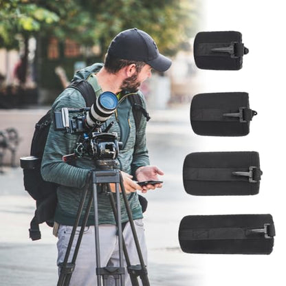 4PCS Lens Pouch Set, Neoprene Camera Storage Bags DSLR Case | Shock Absorption Water Resistant Soft Protective Bag for Camera Lens Storage, Portable DSLR Camera Cover Replacement Use