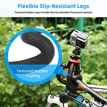 Mini Tripod for Camera/Phone/Webcam, NexiGo Flexible Camera Tripod Stand, Compatible with NexiGo Logitech Webcam C920 C922 Brio iPhone/Android/Camera, Vlogging/Live Streaming (Black)