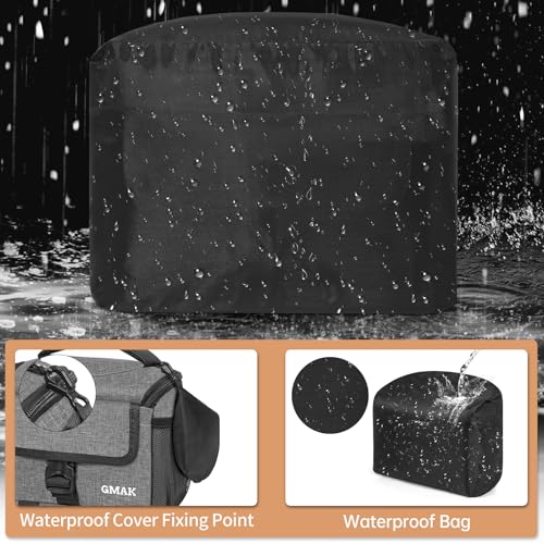 Camera Carrying Bag, Anti-Shock Camera Case Bag with Water-resistant Rain Cover Compatible for Canon EOS R50 M50 Powershot SX540 SX70, Nikon Coolpix L340 B700 P610, Panasonic LUMIX, Sony a6100 a6400 - color: Grey, size: Small