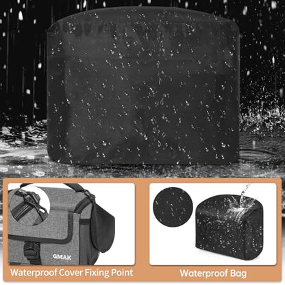 Camera Carrying Bag, Anti-Shock Camera Case Bag with Water-resistant Rain Cover Compatible for Canon EOS R50 M50 Powershot SX540 SX70, Nikon Coolpix L340 B700 P610, Panasonic LUMIX, Sony a6100 a6400 - color: Grey, size: Small