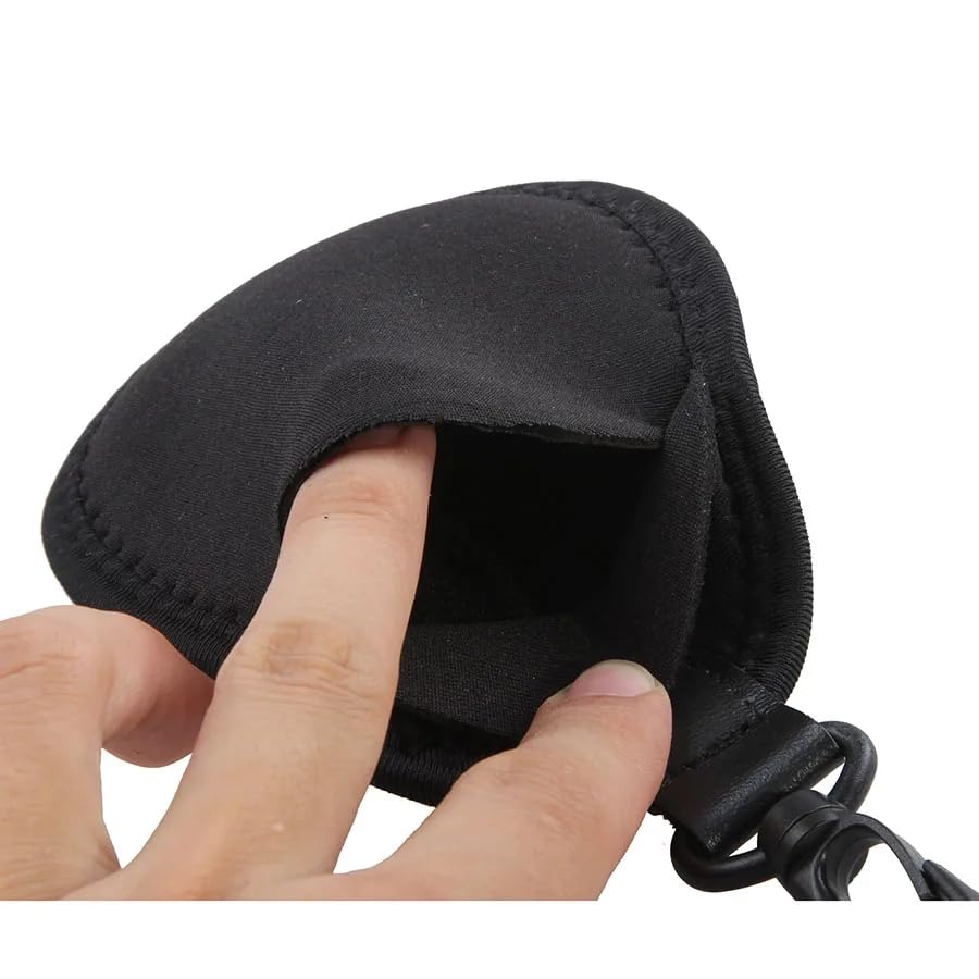 2 Pack Lens Filter Pouch Mini Storage Bag Sleeve Protective Case with Keychain Hook 2 Pockets For Camera CPL MC UV ND 25mm-77mm 43mm 46mm 49mm 52mm 55mm 58mm 62mm 67mm, Black