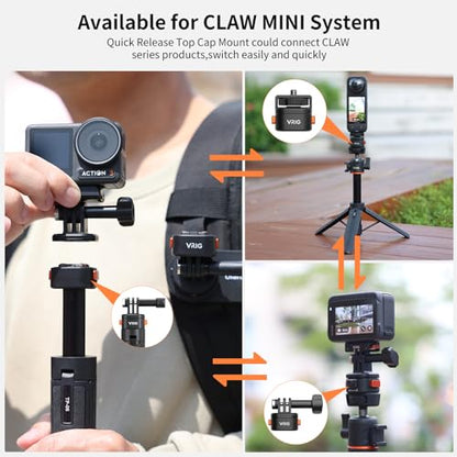 VRIG Camera Tripod Quick Release Plate Universal Mount Magnetic Base Adapter with 1/4 Screw Hole, Suitable for Claw Mini Series (1/4 Base) - size: 1/4 base