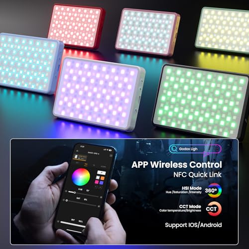 Selfie Phone Light with Magnetic,140 LED 1800K-10000K 4900mAh + Power Bank RGB Video Light CRI 96+ Professional Portable Lighting for Camera, TikTok, Vlog, Makeup, Zoom,Selfie - size: 140 Led