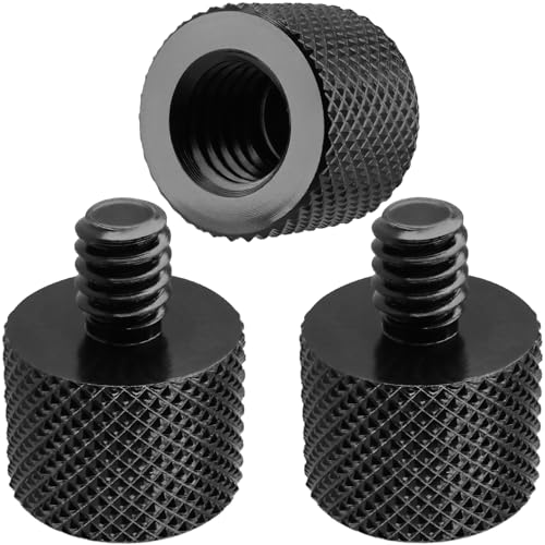 Camera Screw Converter 1/4" to 3/8" Tripod Screw Adapter, BENACES 3-Piece 1/4" Male to 3/8" Female Threaded Nut Connector, 1/4Inch Male Screw to 3/8Inch Female Threaded Adapter (1/4" to 3/8") - style: 1/4" male to 3/8" female