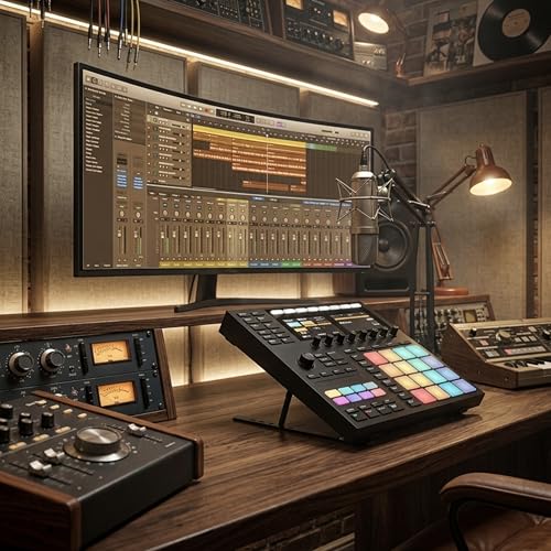 Musiin Custom DAW Controller Stand Mixer Holder Compatible with Nektar Panorama CS12,Tascam Mixcast 4,Rode RODECaster Pro II,Zoom R20/R24,Akai MPC Sample Adjustable Drum Controller MIDI Device Holder