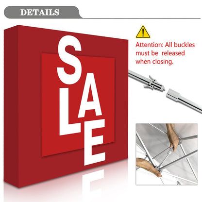 Customize Fabric Display Stand Trade Show Backdrop Portable Aluminum Pop Up Display Banner Backdrop with Collapsible Frame and Banner Set 10×7.5 FT - color: Pop-Up Displays, size: 10×7.5 FT