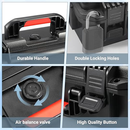 STARTRC VCR Hard Carring Case for Insta360 X5 Dive Case Accessories | Waterproof Protective Hardshell Dual Layers Cases for Insta 360 X5 Bundle Combo with Shoulder Strap