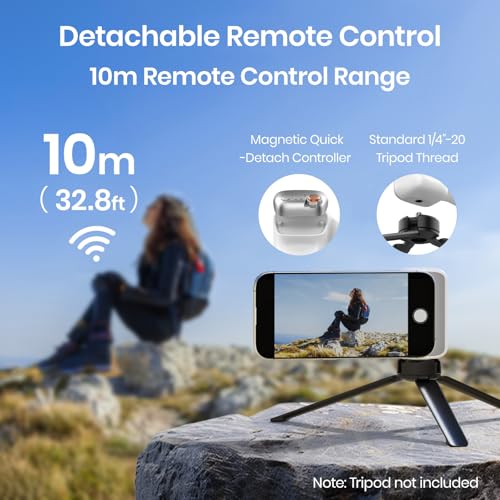 Magnetic Phone Camera Grip, Smartphone Shooting Holder Selfie Handle Snap with Wireless Shutter Button Remote for iPhone 16 15 14 13 12 Pro Max Android Cellphone Vlog Video Photography(White) - color: White