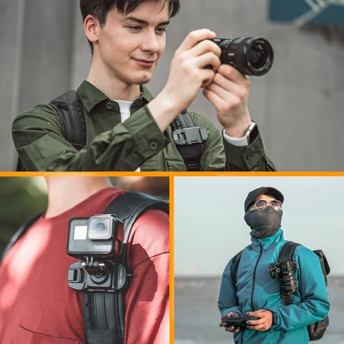 PGYTECH Beetle Camera Clip with Plate for Cameras & Action Camera Quick Release System for Sony, Nikon, Fuji, DSLR Action Camera Backpack Camera Strap Mount (for Action Camera&Cameras) - style: Camera Clip V1 for Action Camera