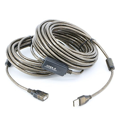 USB 2.0 A Male to A Female Extension Cable High Speed 480 Mbps (50 Feet(15m)) - size: 50 Feet(15m)