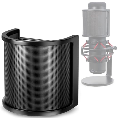 YOUSHARES QuadCast Mic Pop Filter - Microphone Windscreen Mask Shield Compatible with HyperX QuadCast S USB Gaming Microphone - color: QuadCast Pop Filter