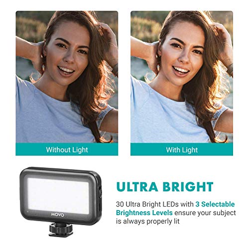 Movo iVlogger Vlogging Kit for iPhone - Lightning Compatible YouTube Starter Kit for Content Creators - Accessories: Phone Tripod, Phone Mount, LED Light and Shotgun Microphone - size: Lightning