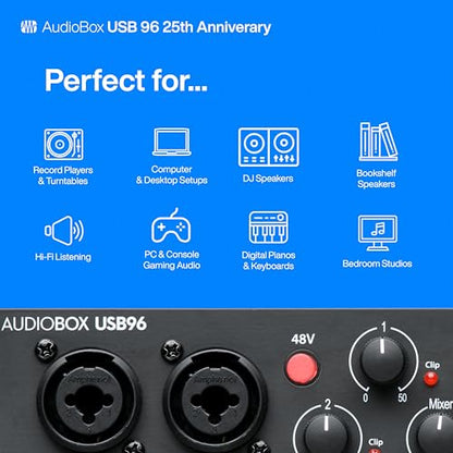 PreSonus AudioBox 96 25th Anniversary USB Audio Interface - size: AudioBox USB 96 (Interface Only)
