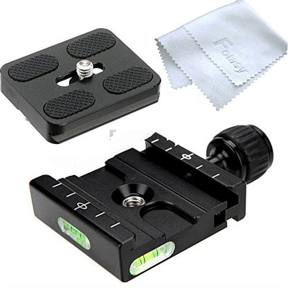 Fotasy 50mm Arca Swiss Type Clamp, Arca QR Clamp, 50 mm Arca Clamp, Arca Swiss Clamp, Quick Release Plate Clamp, QR Clamp, Arca Tripod Mount Adapter, for Tripod Head Monohead, with 50mm Arca Plate, Cl50_PU50, Black