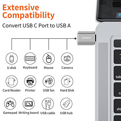 USB C to USB Adapter [2-Pack], Thunderbolt 3 to USB 3.0 OTG Adapter Compatible with MacBook Pro,Chromebook,Pixelbook,Microsoft Surface Go,Samsung Galaxy S10 S20 S21 S22 Ultra,iPhone 15 16 17 Pro Max