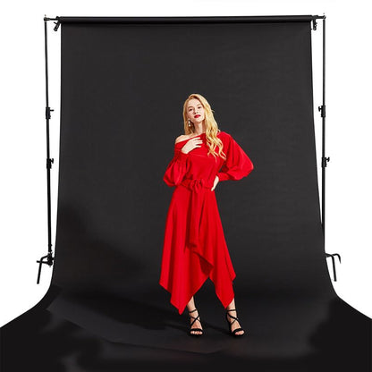 Yizhily Seamless Photo Photography Background Paper Backdrop for Photoshoot, Videos, YouTube, Livestream, 107" x36', Ultra Black - color: Ultra Black