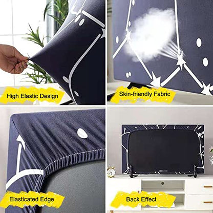 Monitor Dust Cover 22, 23, 24,25 inch Anti-Static Dustproof Protective Cover for LCD/LED/HD Panel Case Computer Sleeve Compatible with 22-25 inch PC, Desktop and TV (Lotus Leaf,22-25inch)