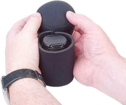 OP/TECH USA Fold-Over Neoprene Lens Pouch – Camera Lens Case for safe Lens Cover storage, Great for Photography & outdoor shoot, Keeps your Lens secure with No-Lose Lid-306 (Black) - Made in USA - size: 306