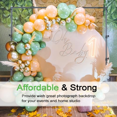 10x7 ft Adjustable Green Screen Backdrop Kit with Stand, Photo Background Support System for Video Streaming, Photography, Studio, Parties, Events - size: 7x10 ft