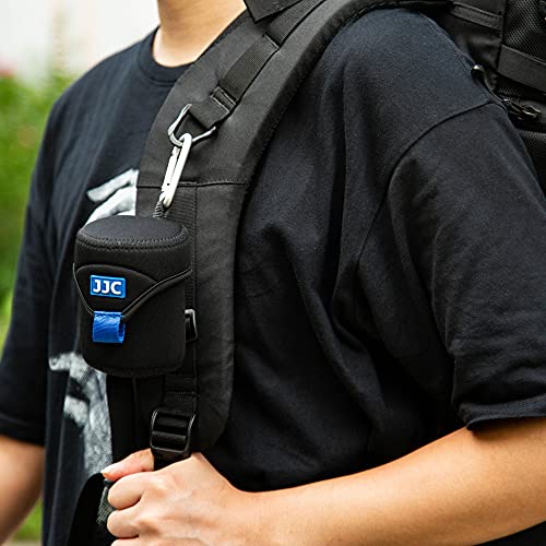 JJC Water Resistant Neoprene Camera Lens Pouch Case, Fold-Over Lens Bag for Mirrorless Lenses Up to 3.1 x 3.1 (D X H) for Sony FE 50mm f/1.8, Canon RF 35mm f/1.8, Fujifilm XF 23mm f/1.4 etc. - size: 3.1 x 3.1"