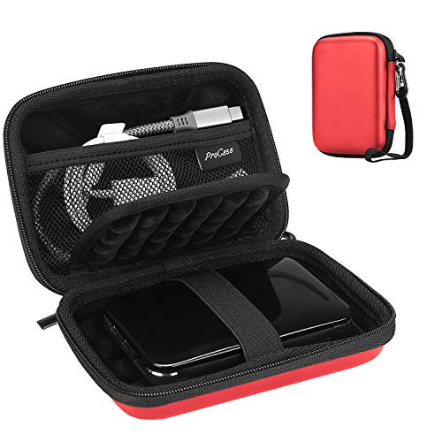 ProCase External Hard Drive Travel Case for 2.5" HDD/SSD -Red | Fits Seagate Portable, Samsung T9, WD Elements, My Passport, Toshiba Canvio Basics, 1TB-5TB Drives, USB 3.0 HDD/SSD Storage - color: Red