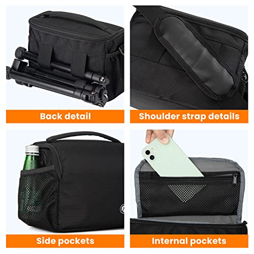 TARION Compact Camera Messenger Bag - 4L Small DSLR Crossbody Sling Case with Tripod Straps Waterproof Raincover for Street Photography - TSB-S - size: TSB-S (4 Liters)