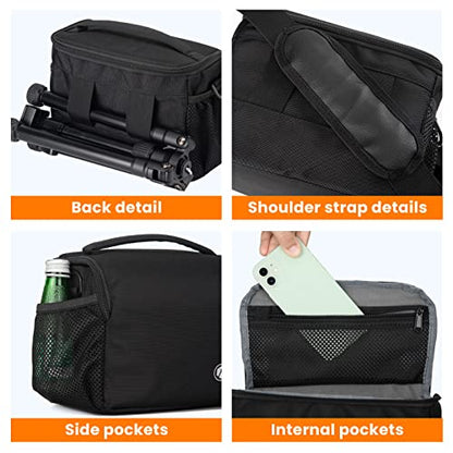 TARION Compact Camera Messenger Bag - 4L Small DSLR Crossbody Sling Case with Tripod Straps Waterproof Raincover for Street Photography - TSB-S - size: TSB-S (4 Liters)