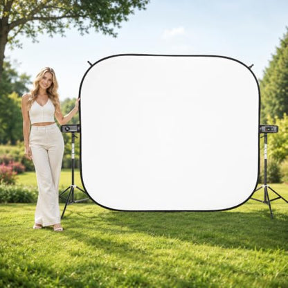 Glow HiGlow 6 x 7 ft Illuminated White Background & Rear Softbox, 2-in-1 Free-Standing Collapsible Photography Backdrop, Removable Fabric Panel, Carry Bag, 1-Year Limited Warranty - size: 6 x 7 ft
