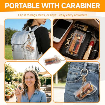 Clear Carrying Case Compatible with KODAK CHARMERA Keychain Digital Camera, Transparent Protective Storage Pouch with Keychain, Portable Travel Case for Mini Digicam (Case Only)