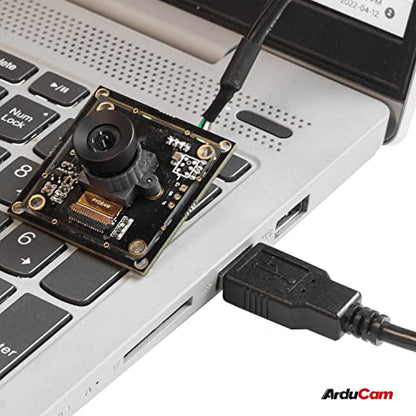 Arducam 2MP Global Shutter USB Camera, 50fps OV2311 Monochrome UVC Webcam Module with Low Distortion M12 Lens Without Microphones, Compatible with Windows, Linux, Android and Mac OS - size: 50fps