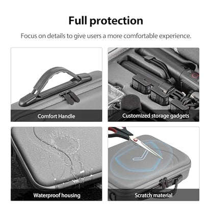 Carrying Case for GoPro Hero 13 12 Organizer Case Travel Bag Accessories | Hard Action Camera Travel Storage Chest Mount/Media Mod/Volta Protective Housing for dji osmo action 6 5