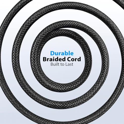 Cyberguys! 3.5mm to 1/4 Cable, TRS to TRS Stereo Audio Cord, 3.5 to 1/4" Braided Cable, Gold-Plated Connectors, Cables for Guitar, Keyboard, Digital Piano, Speaker, Mixer, Amplifier, Headphone, 16ft - size: 16ft