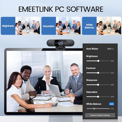 EMEET C960 1080P Webcam with Microphone, 2 Mics, 90° FOV, USB Type-A & A-to-C Adapter, Fixed Focus, Plug&Play Computer Camera for Zoom/Teams/Facetime/YouTube/Google Meet/Switch 2 Camera, 2025 Version - style: 1080P Updated