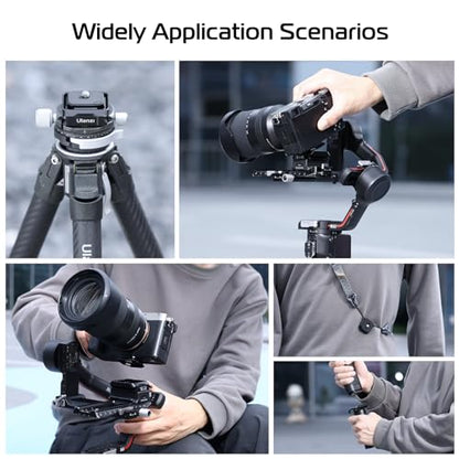 ULANZI UKA01 Quick Release Plate Kit, Arcac/F38 Interface Camera Quick Release Plate Mount Quick Setup w/ 1/4" to 3/8" Screw Thread Gimbles Sliders Tripods Adapter for Sony/Nikon/DJI/Fuji - size: Top + Base plate