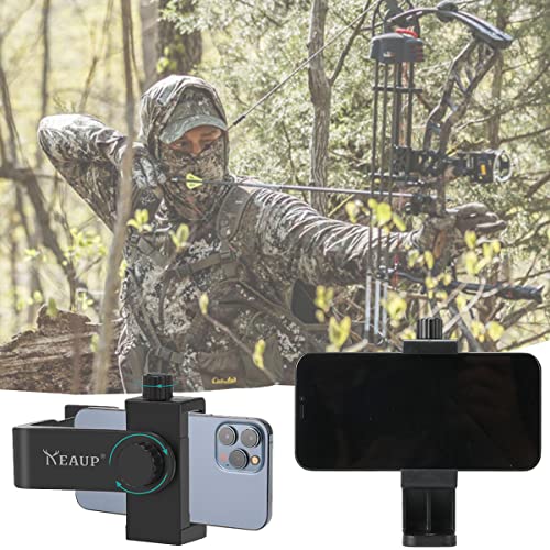 Universal Cell Phone Holder Mount 360° Smartphone Compound Bow Adapter for Smartphone Camera with 2 Installation Methods