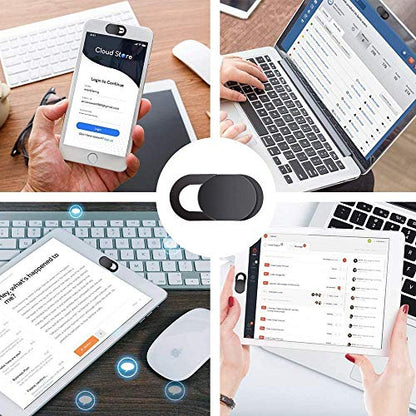 Webcam Cover,3 PCS Camera Cover Slide, Ultra-Thin Webcam Cover Slide Compatible for Laptop Desktops, MacBook, PC, Tablet, Cell Phone and more Accessories -Protect Your Privacy Security (3-Pack) - color: 3 PACK