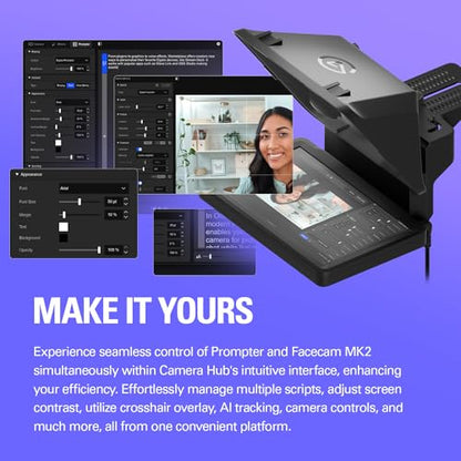 Elgato Prompter Camera Set - Premium Teleprompter with Full HD Webcam, HDR Enabled, Perfect for Streaming, Presenting, Video Calls, Compatible with OBS, Zoom, Teams, and More, Works with PC/Mac