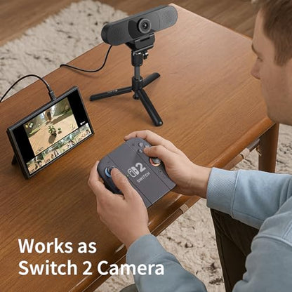 EMEET C960 Webcam with Tripod, 1080P Webcam with Microphone, Adjustable Height Mini Tripod, C960 Web Camera with Privacy Cover, Plug & Play with Stand for Zoom/Skype/YouTube/FaceTime - style: 1080P Tripod