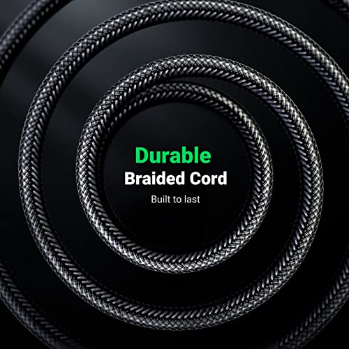 UGREEN 1/8 to 1/4 Stereo Cable 3.5mm TRS to 6.35mm Audio Cable Guitar to Aux Male Cord with Zinc Alloy Housing and Nylon Braid for Guitar, Laptop, Home Theater Devices, Speaker and Amplifiers 3.3FT - size: 3.3FT